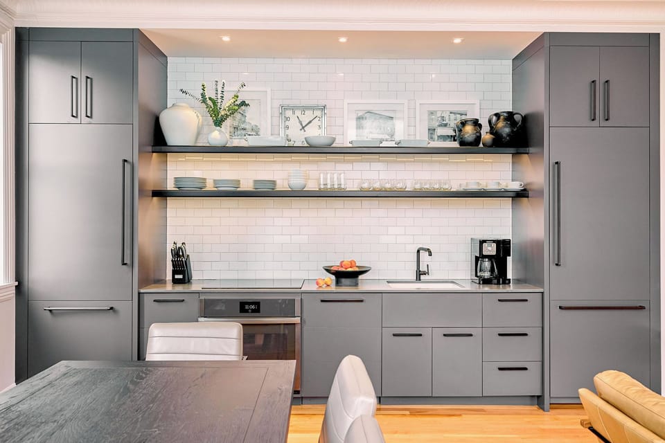 Luxury Loft, 3 Bedrooms | Private kitchen | Full-size fridge, microwave, oven, stovetop