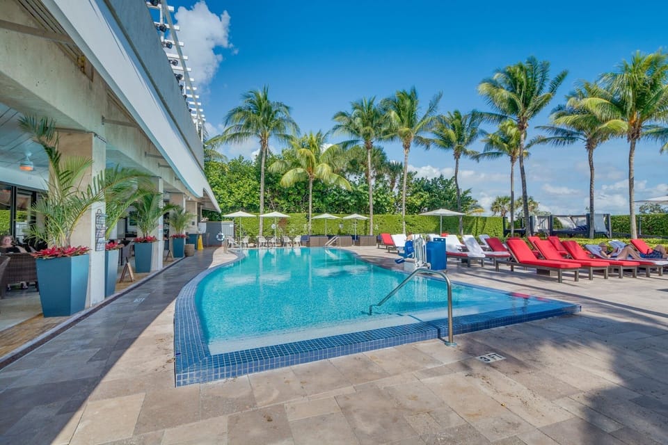 Outdoor pool, open 9:00 AM to 6:30 PM, sun loungers