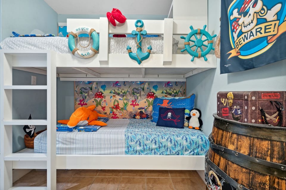 comfortable bunk bed.