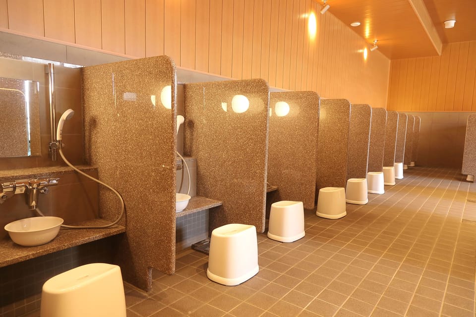 Shower, free toiletries, bidet, towels