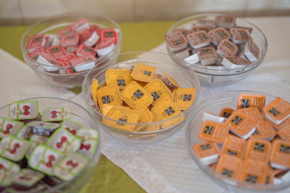 Dinner served, pool views 