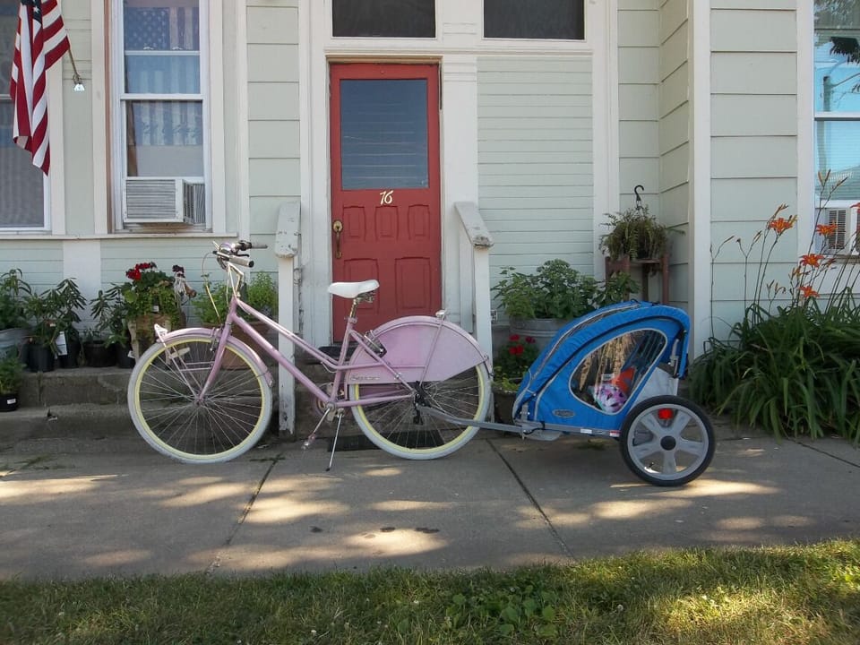 1 Free bike rental included. We are located right near the Baw Beese Trail!