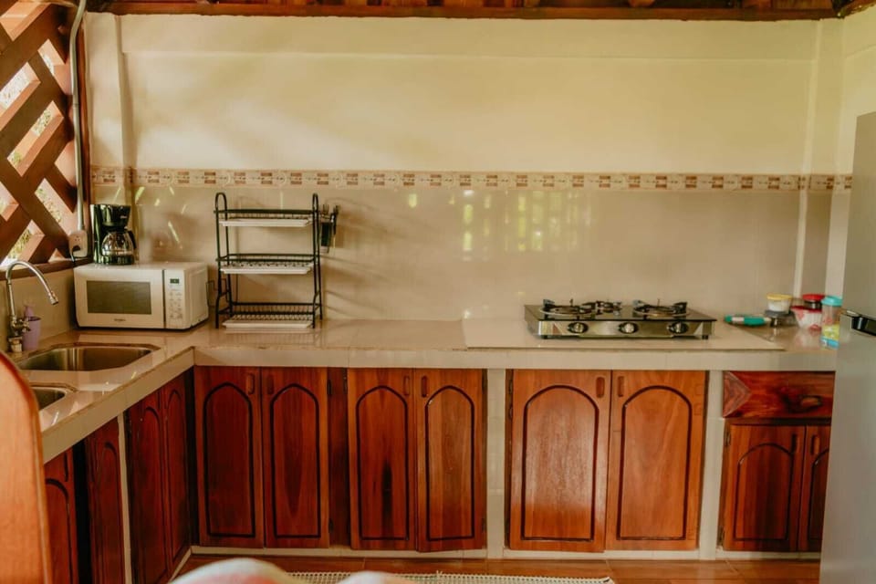 Family House, 2 Bedrooms, Garden View | Private kitchen | Coffee/tea maker, fridge, microwave, electric kettle
