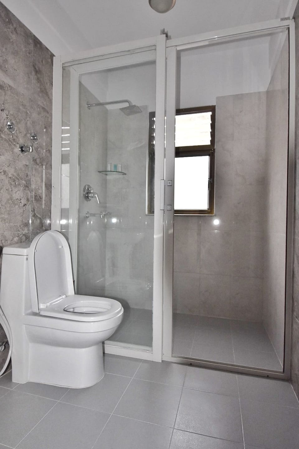 Shower, slippers, towels