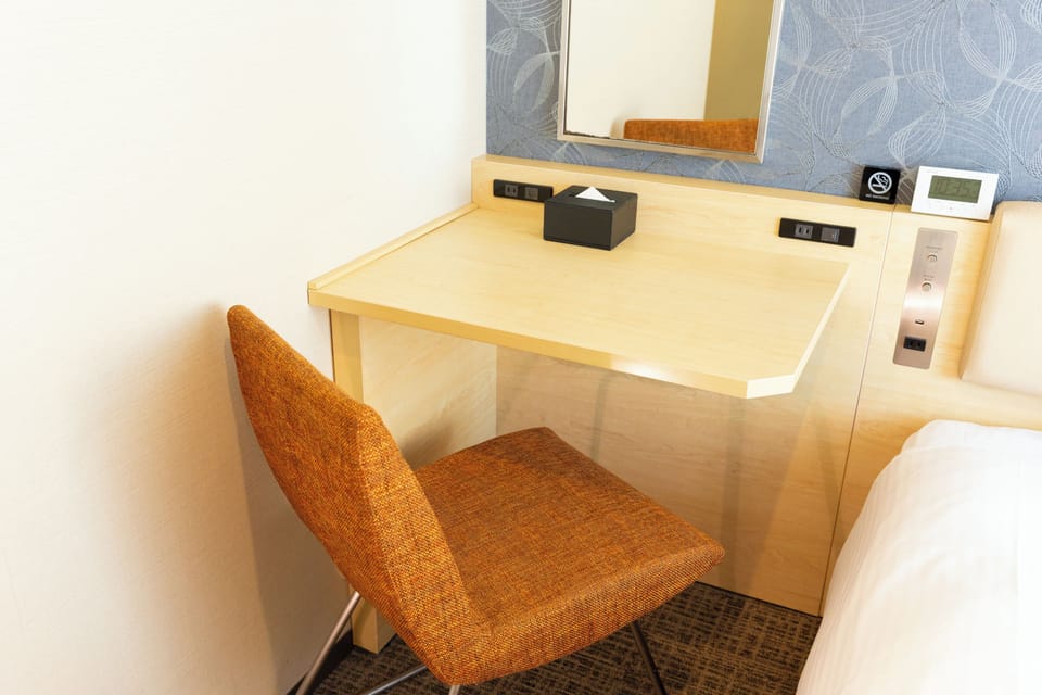 Desk, free WiFi, bed sheets