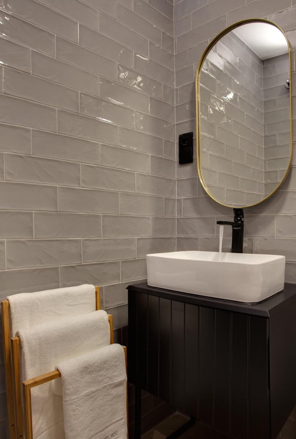 Shower, rainfall showerhead, hair dryer, soap