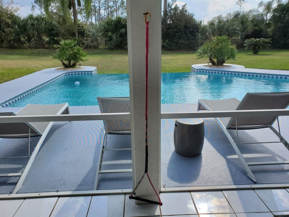 Pool view from screened in Lanai