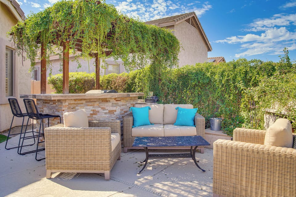 Patio | Gas Grill | Beverage Fridge | Outdoor Fireplace
