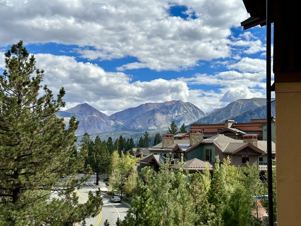 South facing mountain views off the private deck.