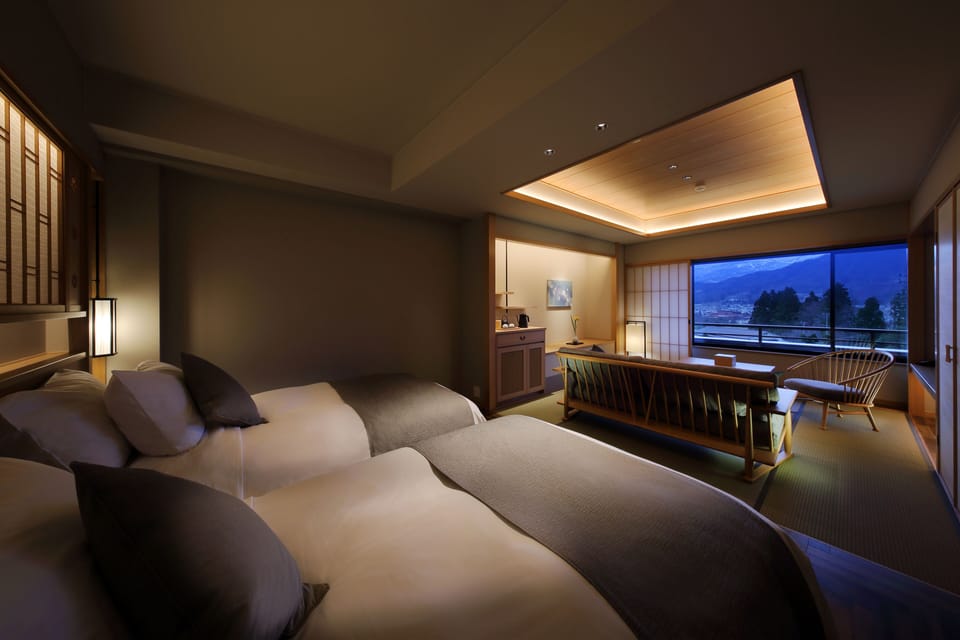 Japanese Western Style Room, with Half Private Open-air Bath | In-room safe, WiFi (free)