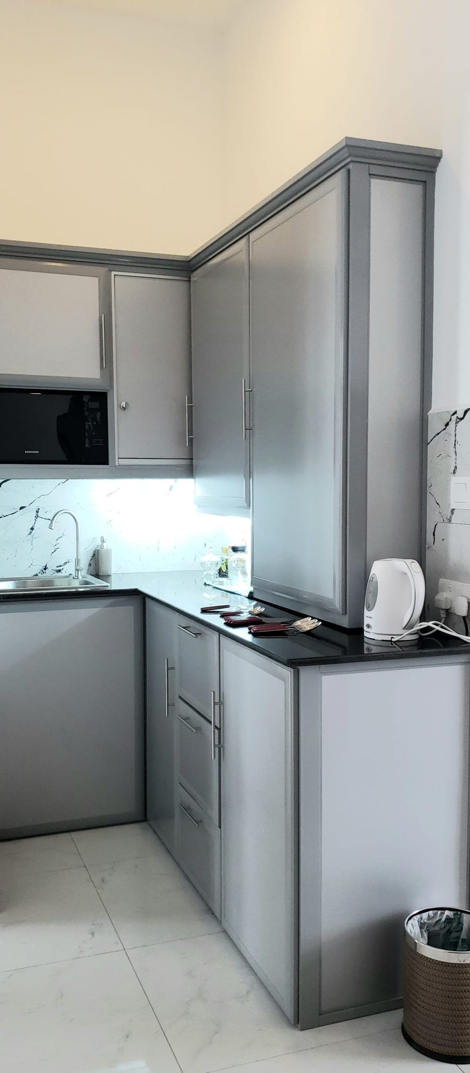 Shared fridge, microwave