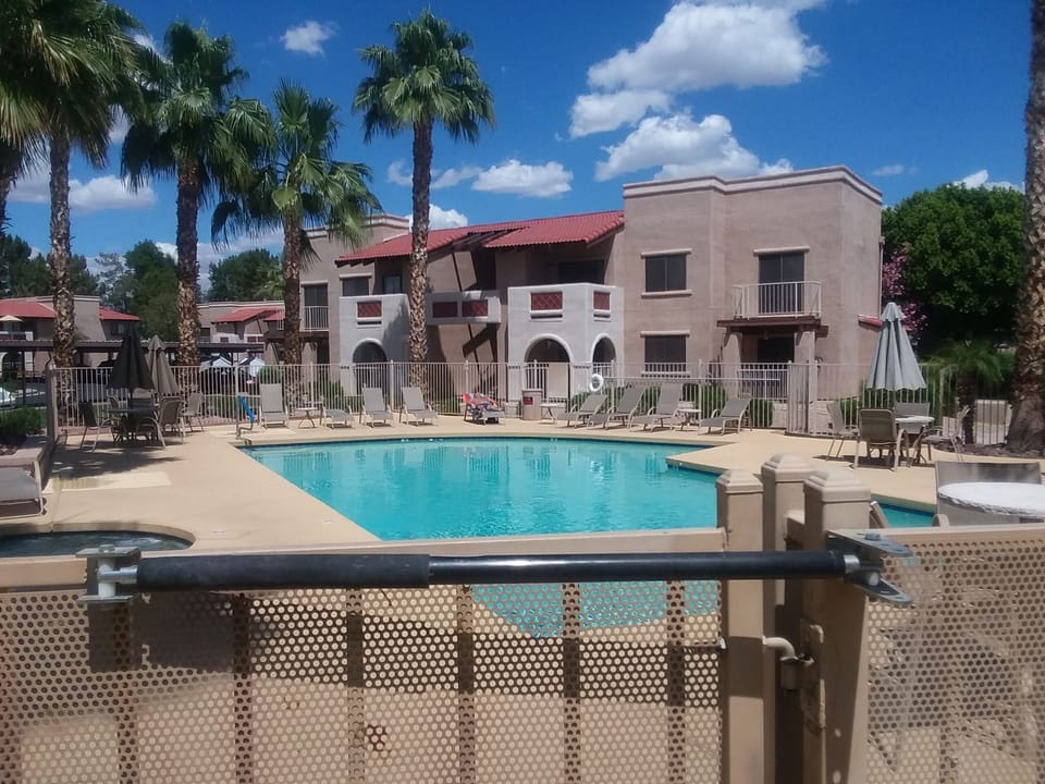 Community Pool and Hot tub, heated during winter months