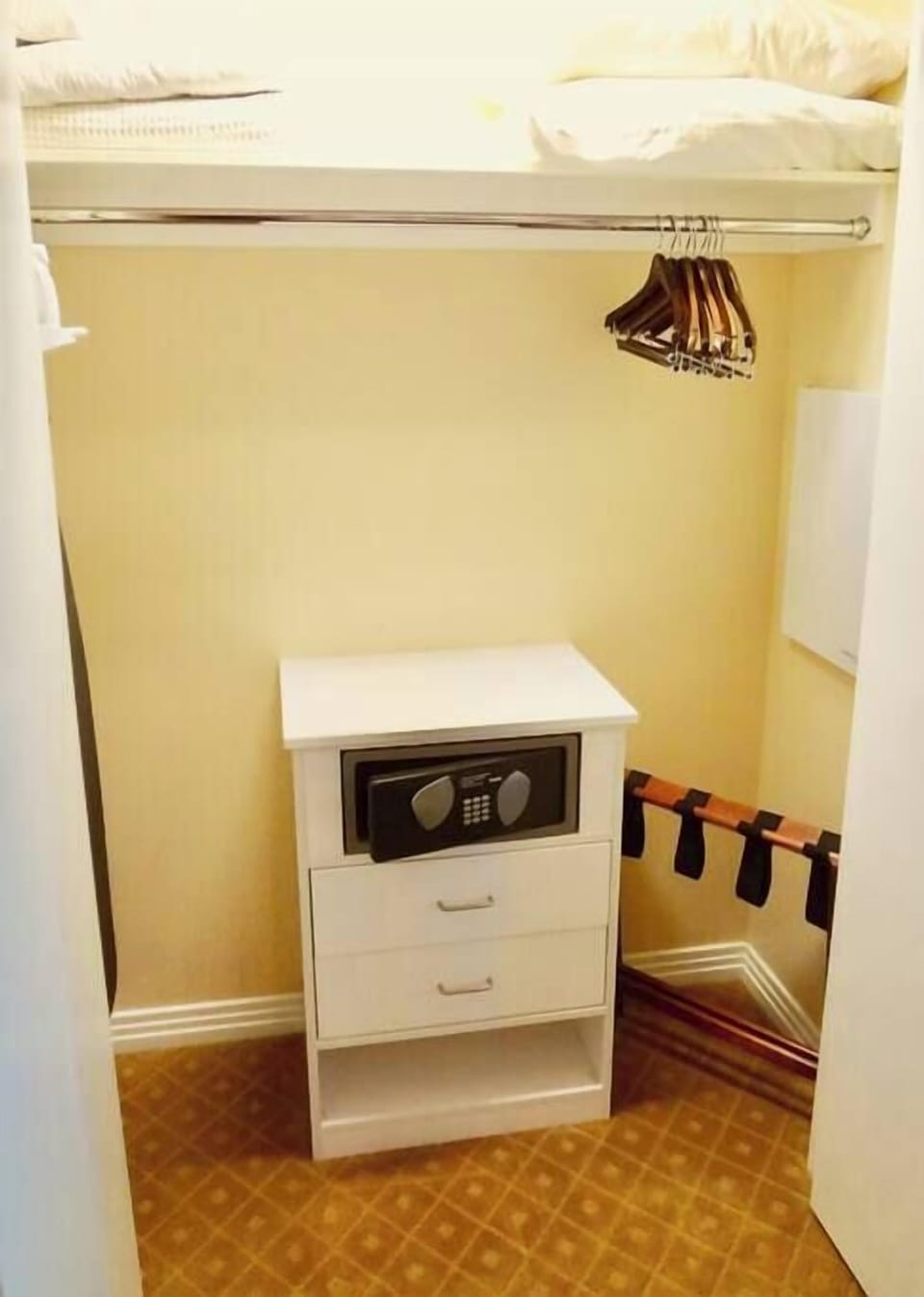Large Closet with a Laptop-Size Safe