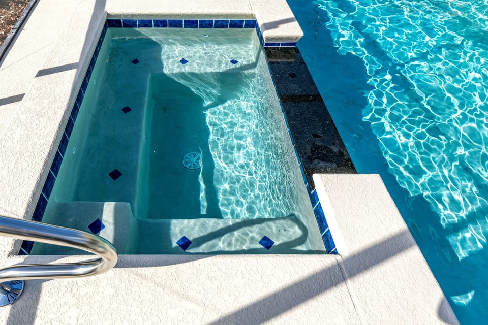 large spa - can be heated small added charge.