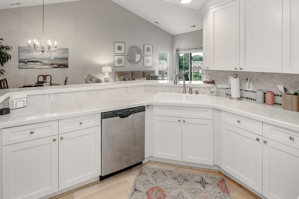 Kitchen - Vaulted Ceiling in Living Area