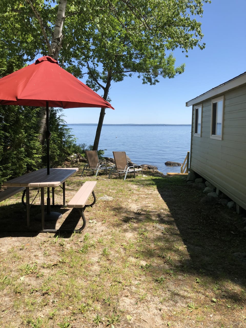 Green camp outside area