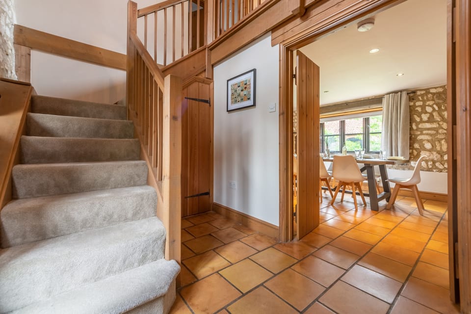 Ground floor: Stairs to first floor