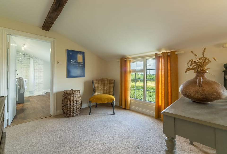 First floor: Large hallway leading into the bathroom