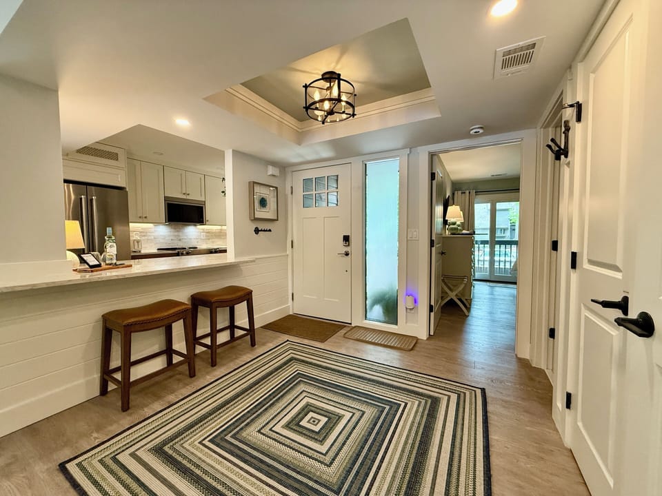 Two counter stools for additional dining