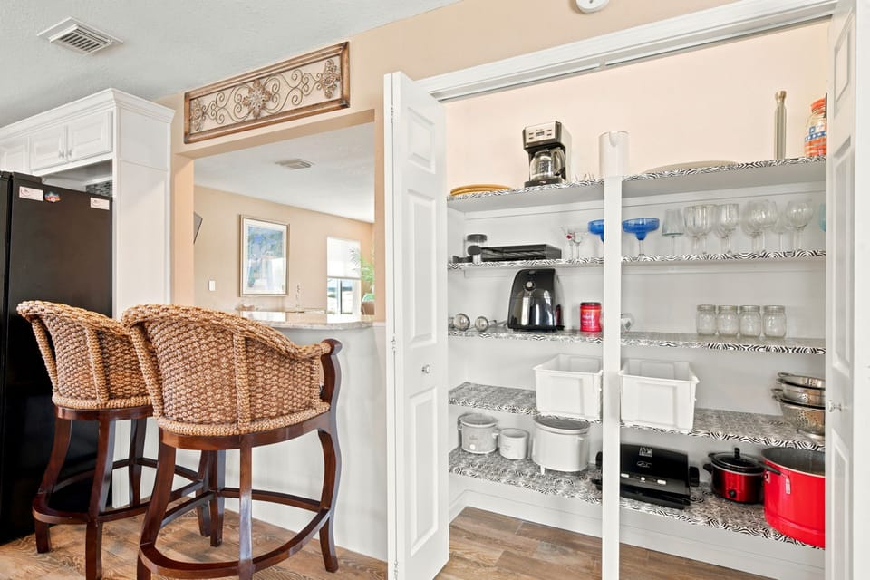 Additional bar seating in the kitchen