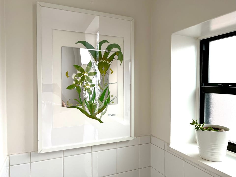 Enjoy some greenery in your bath, at Marfa House Pinto Canyon