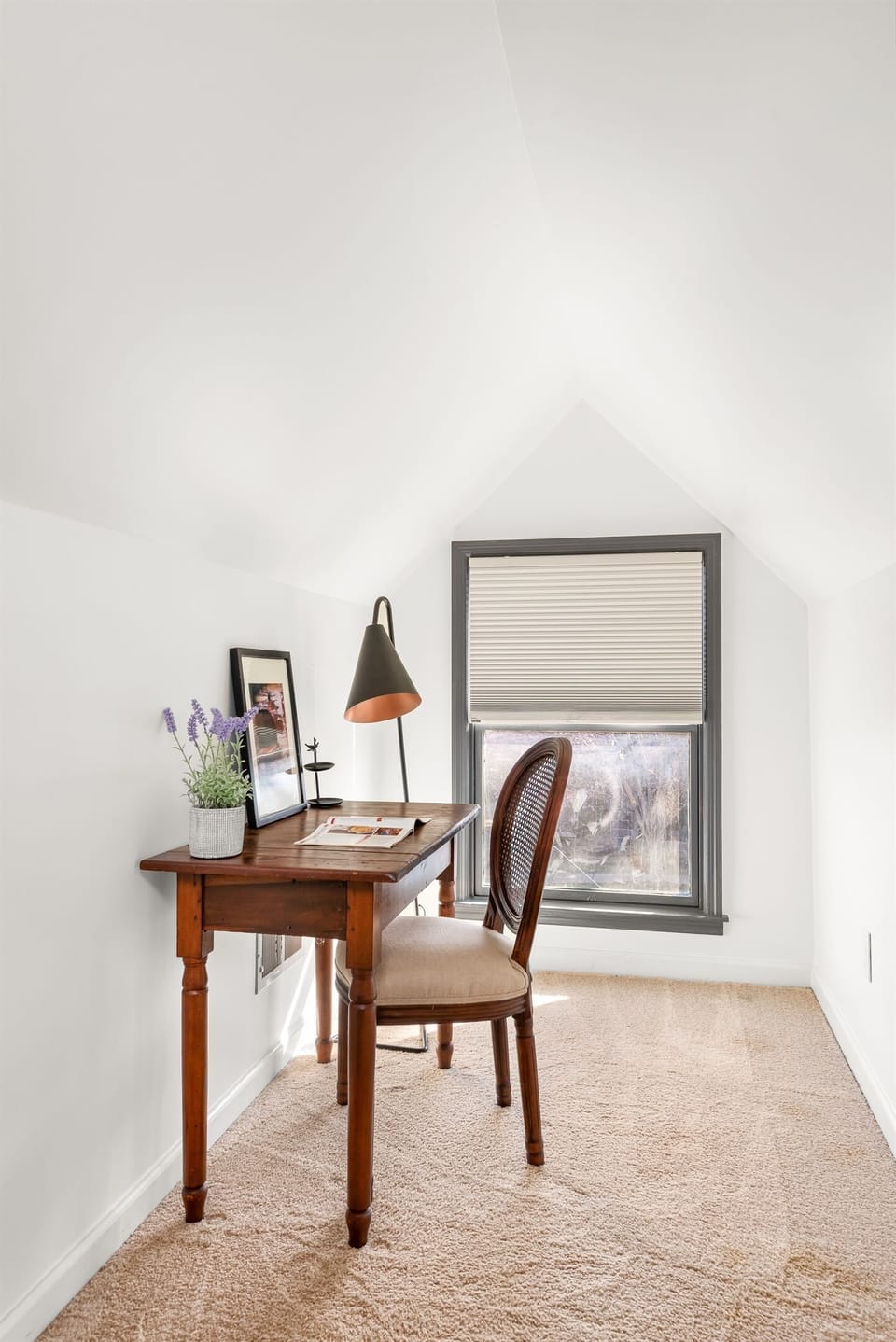 Read, write, or answer emails in the cozy desk nook