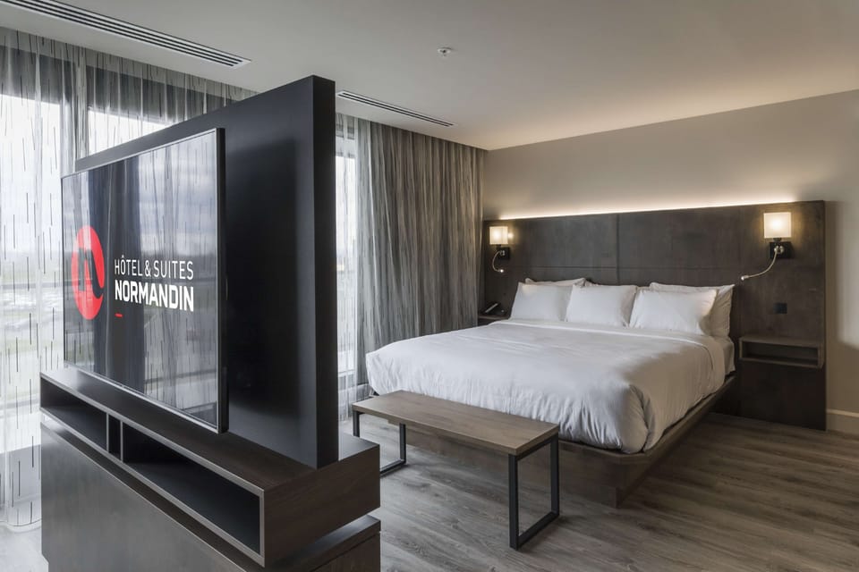 Premium bedding, desk, soundproofing, iron/ironing board