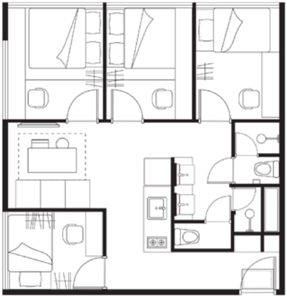 Room, 4 Bedrooms (All Together) | Floor plan