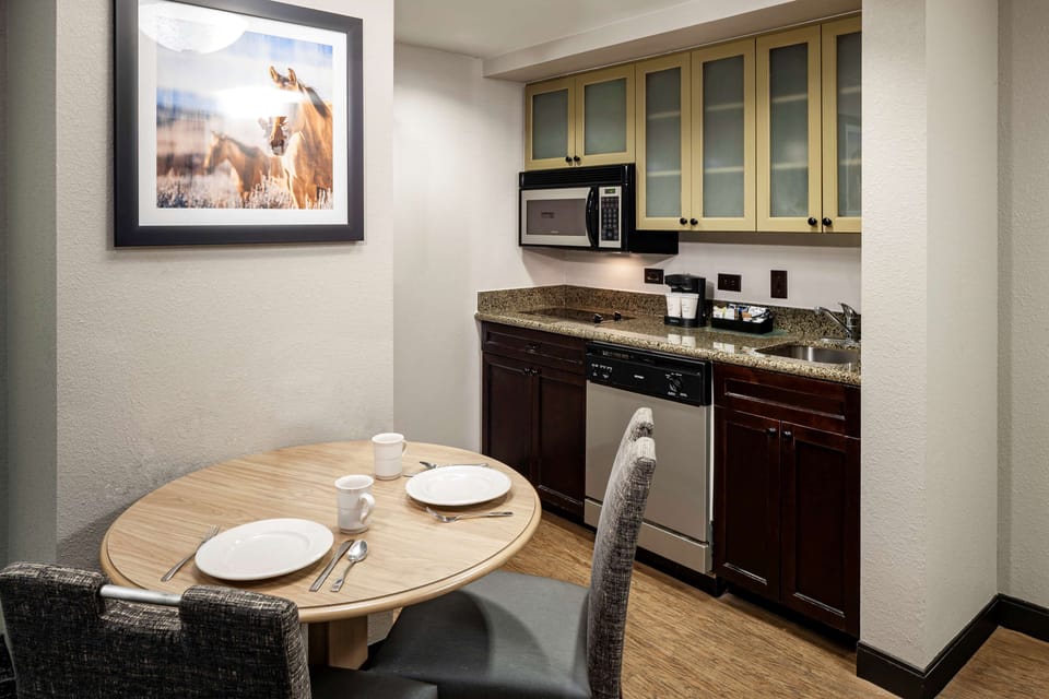 Studio Suite, 1 King Bed, Non Smoking | Private kitchen | Fridge, microwave, stovetop, dishwasher