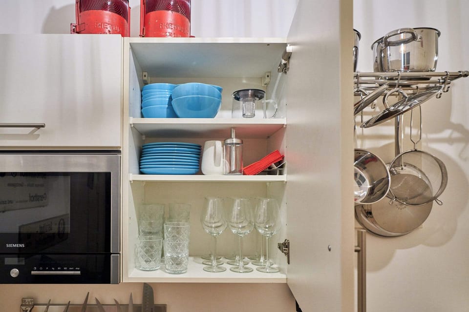 Double Room with balcony, shower, shared toilet "Koi" | Private kitchen | Fridge, microwave, stovetop, dishwasher