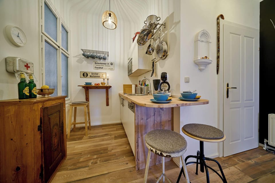 Double Room with balcony, shower, shared toilet "Koi" | Private kitchen | Fridge, microwave, stovetop, dishwasher