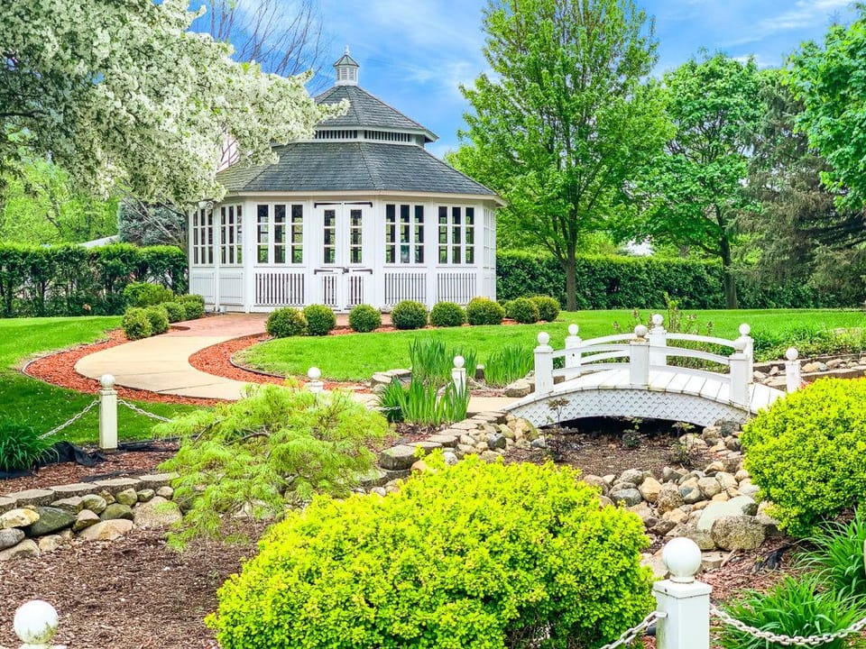 Outdoor wedding area