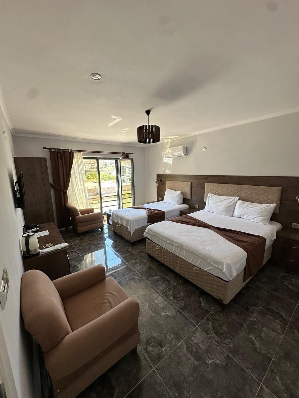 Family Room, Multiple Beds, River View | Premium bedding, minibar, desk, blackout drapes
