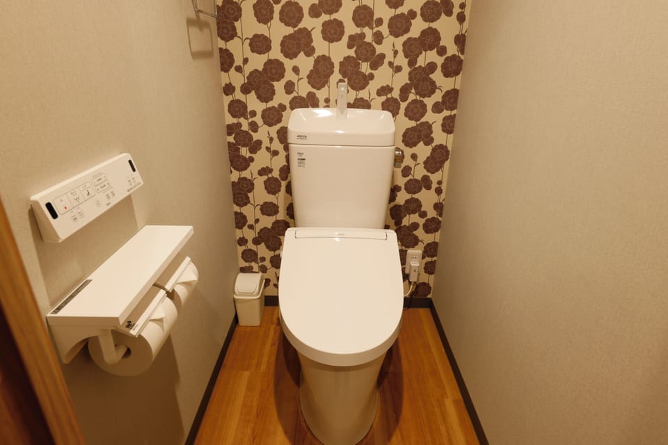 Hair dryer, slippers, electronic bidet, towels
