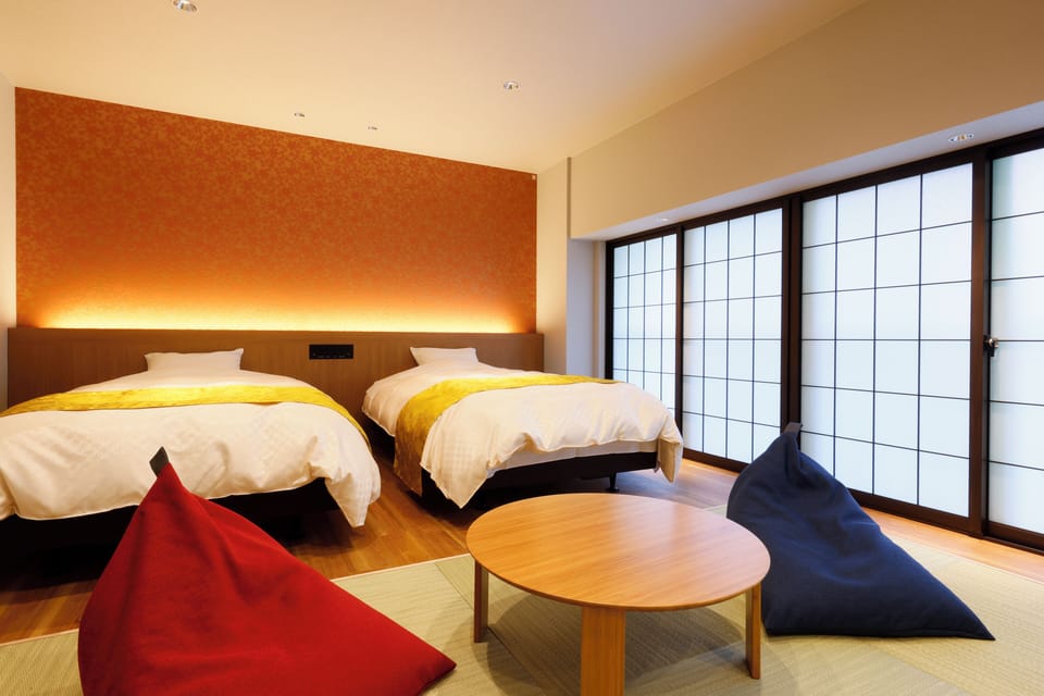 Japanese-style Twin Room, Non Smoking, Annex Building | Down comforters, in-room safe, desk, WiFi (free)