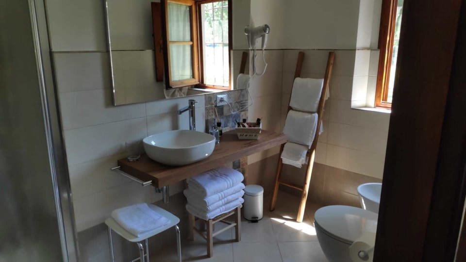 Basic Room (Agrifoglio) | Bathroom | Shower, free toiletries, hair dryer, bathrobes