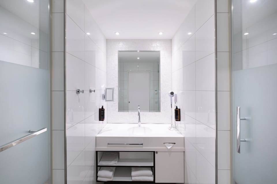 Deluxe Suite | Bathroom | Shower, eco-friendly toiletries, hair dryer, bathrobes
