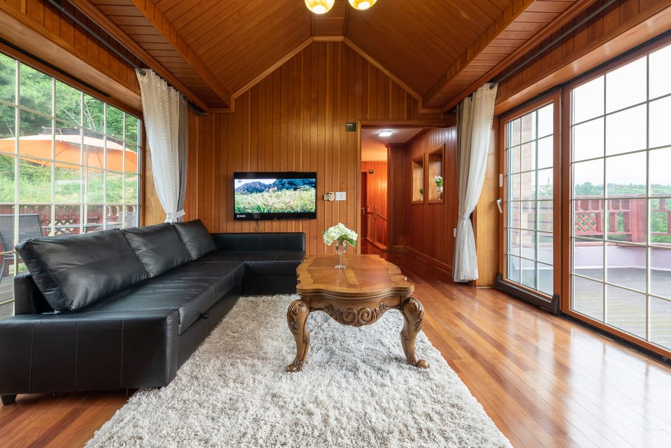 House | Living area | 55-inch flat-screen TV with premium channels, TV, fireplace