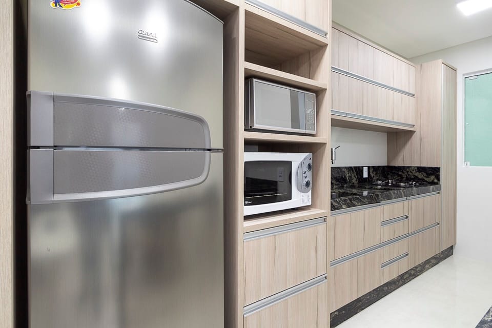 Apartment | Private kitchen | Fridge, microwave, cookware/dishes/utensils