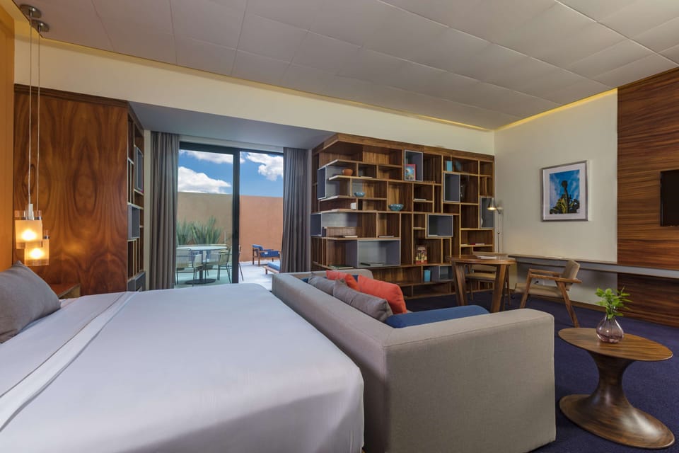 In-room safe, desk, laptop workspace, blackout drapes