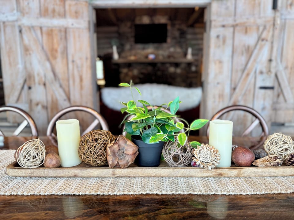 Grand dining room table for everyone to enjoy a family-style meal!