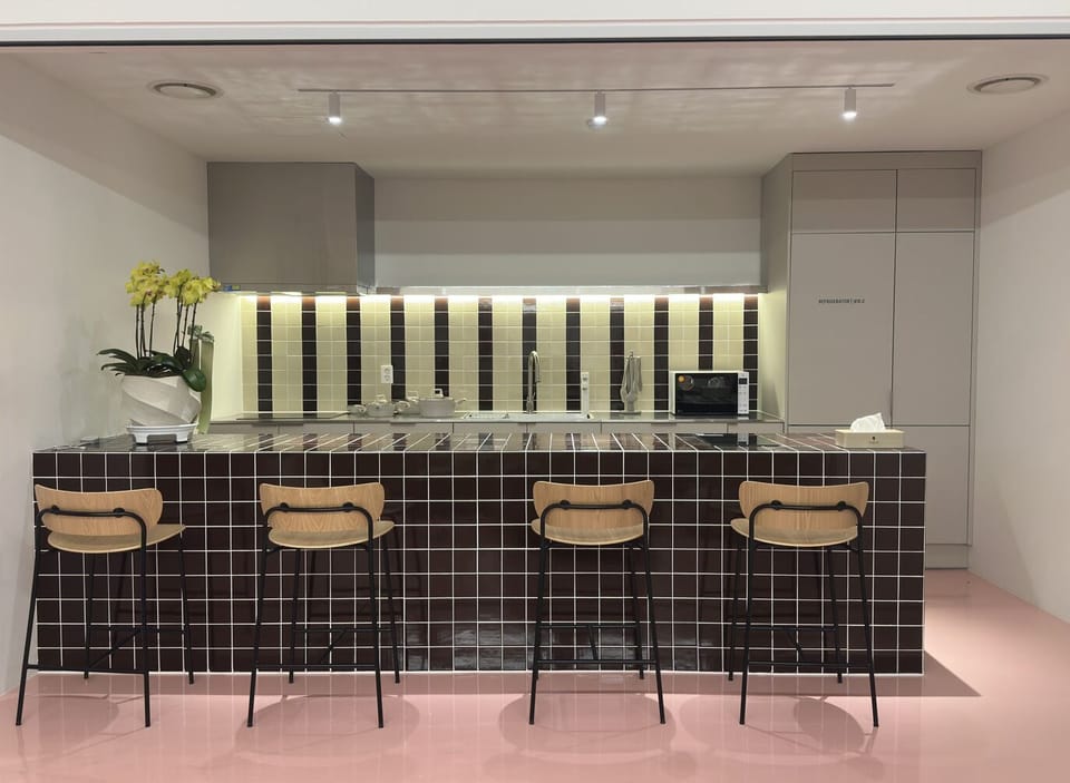 Fridge, shared microwave, electric kettle