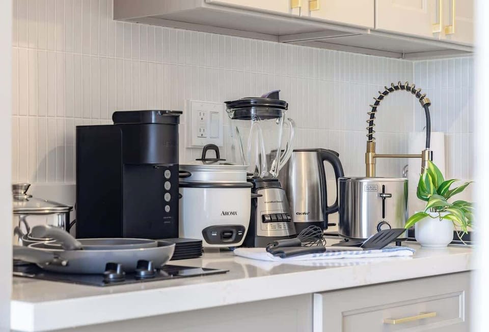 The available appliances in your kitchen.