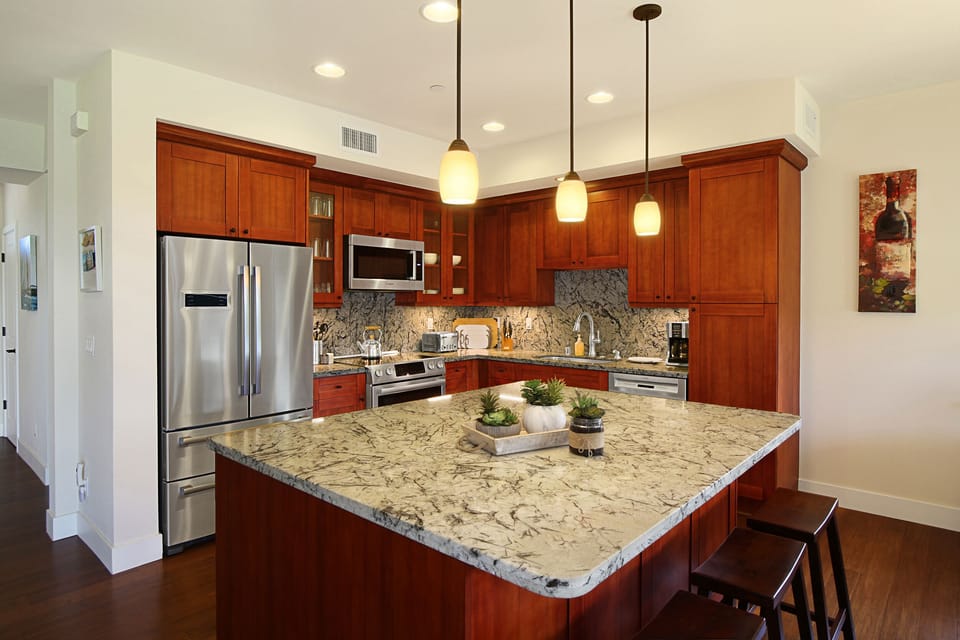 Kitchen with island