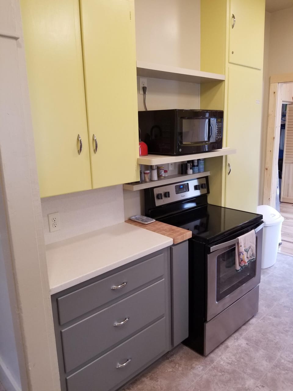 Kitchen range and microwave