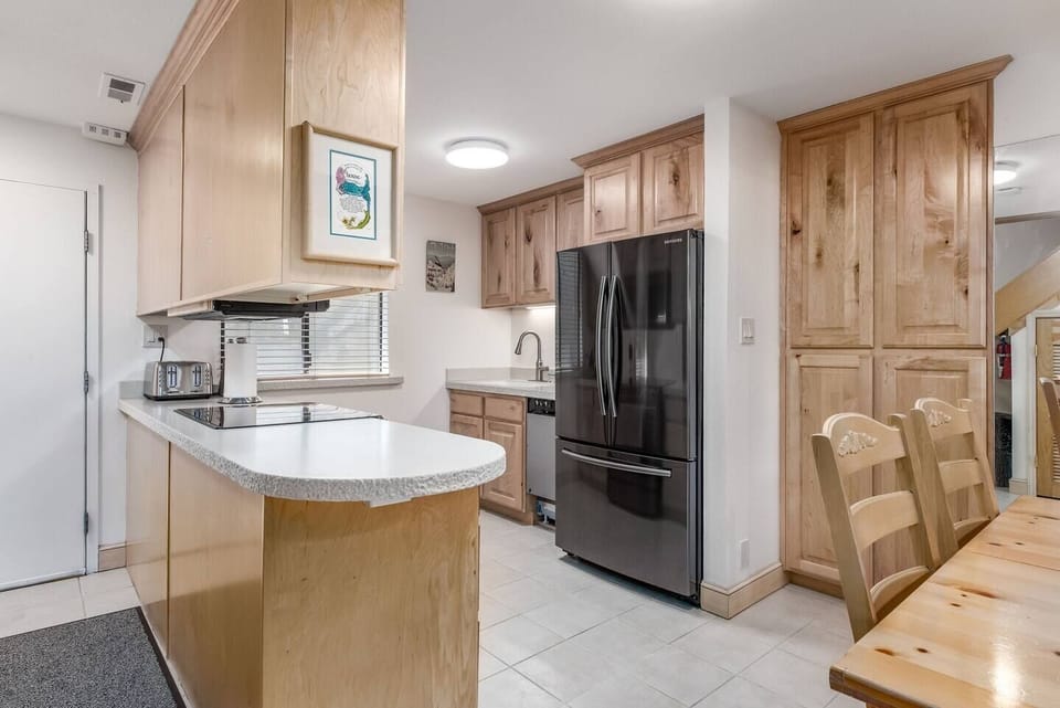 The kitchen is filled with equipment you need to prepare delicious meals.