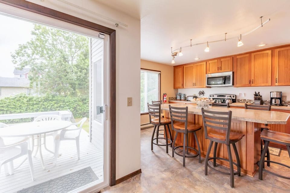 Kitchen with view of Backyard Patio