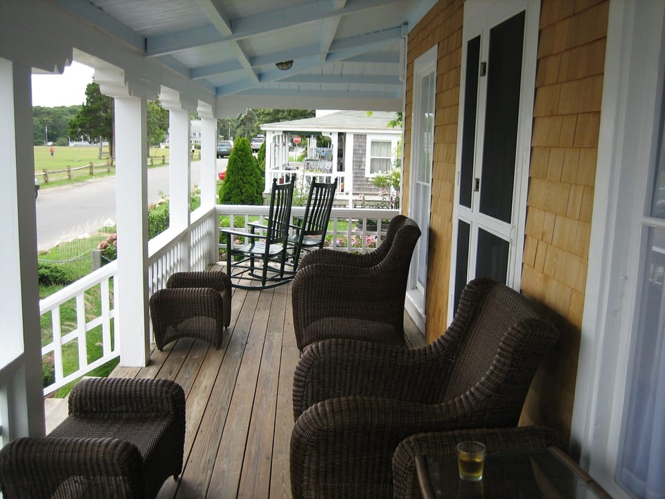 Spacious wraparound deck