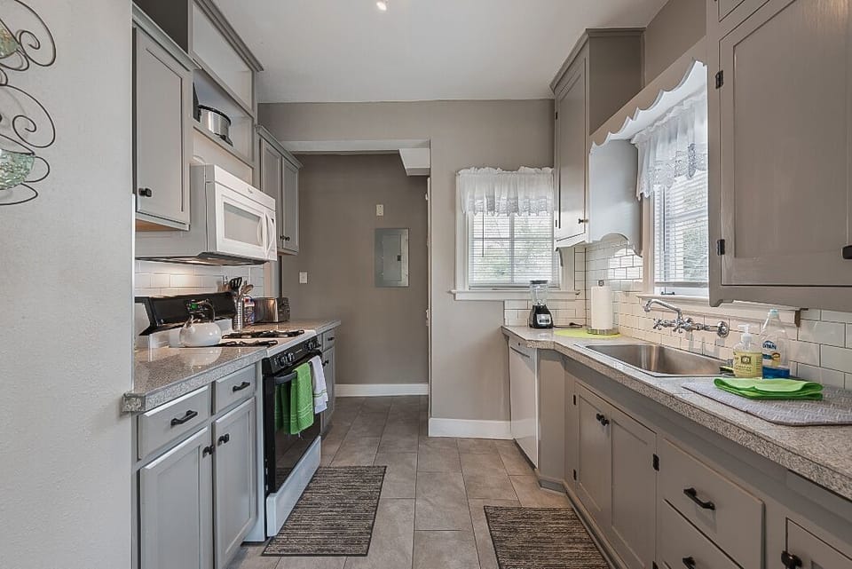 Kitchen with all that is necessary to cook full meals; just supply the food.