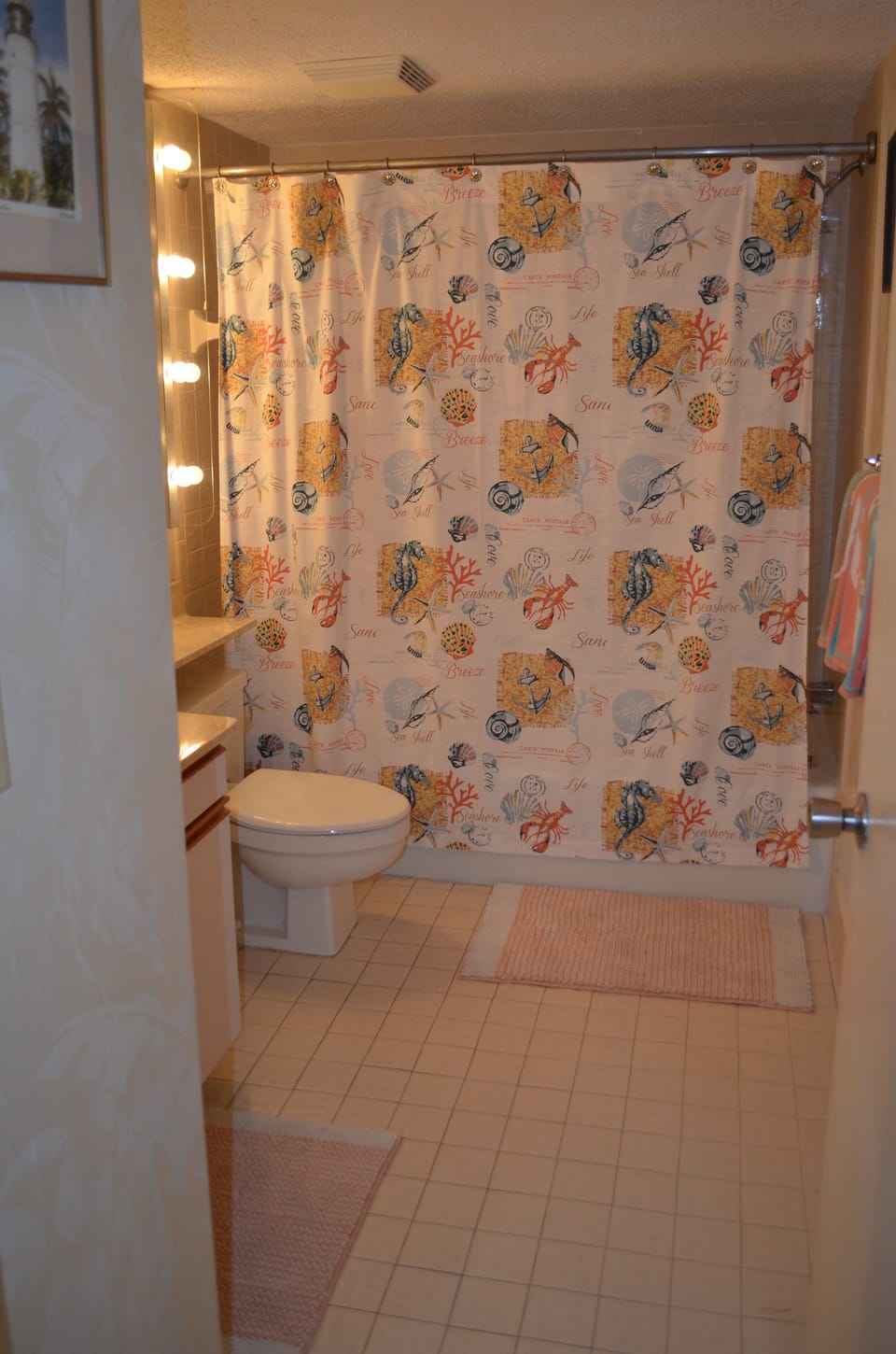 Hallway Guest Bathroom with tub & Shower